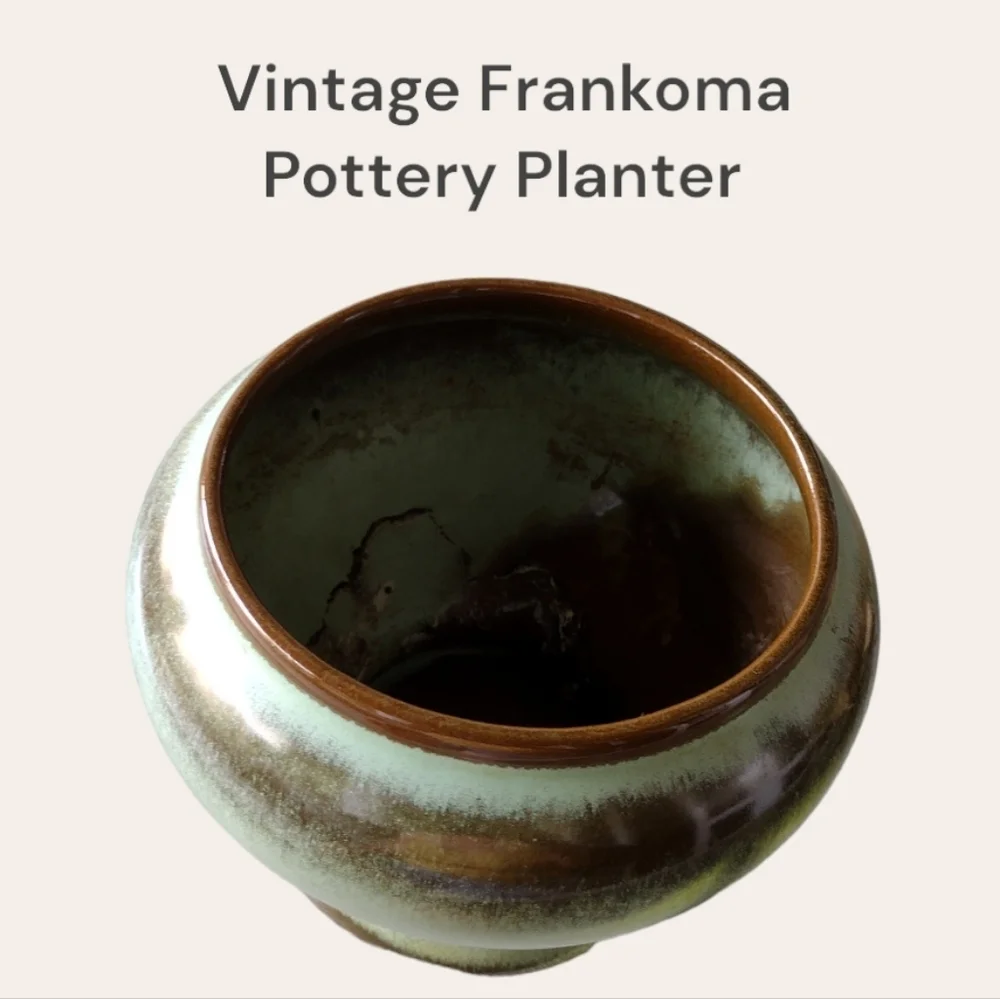 Vintage Frankoma Pottery Prairie Green #225 Planter